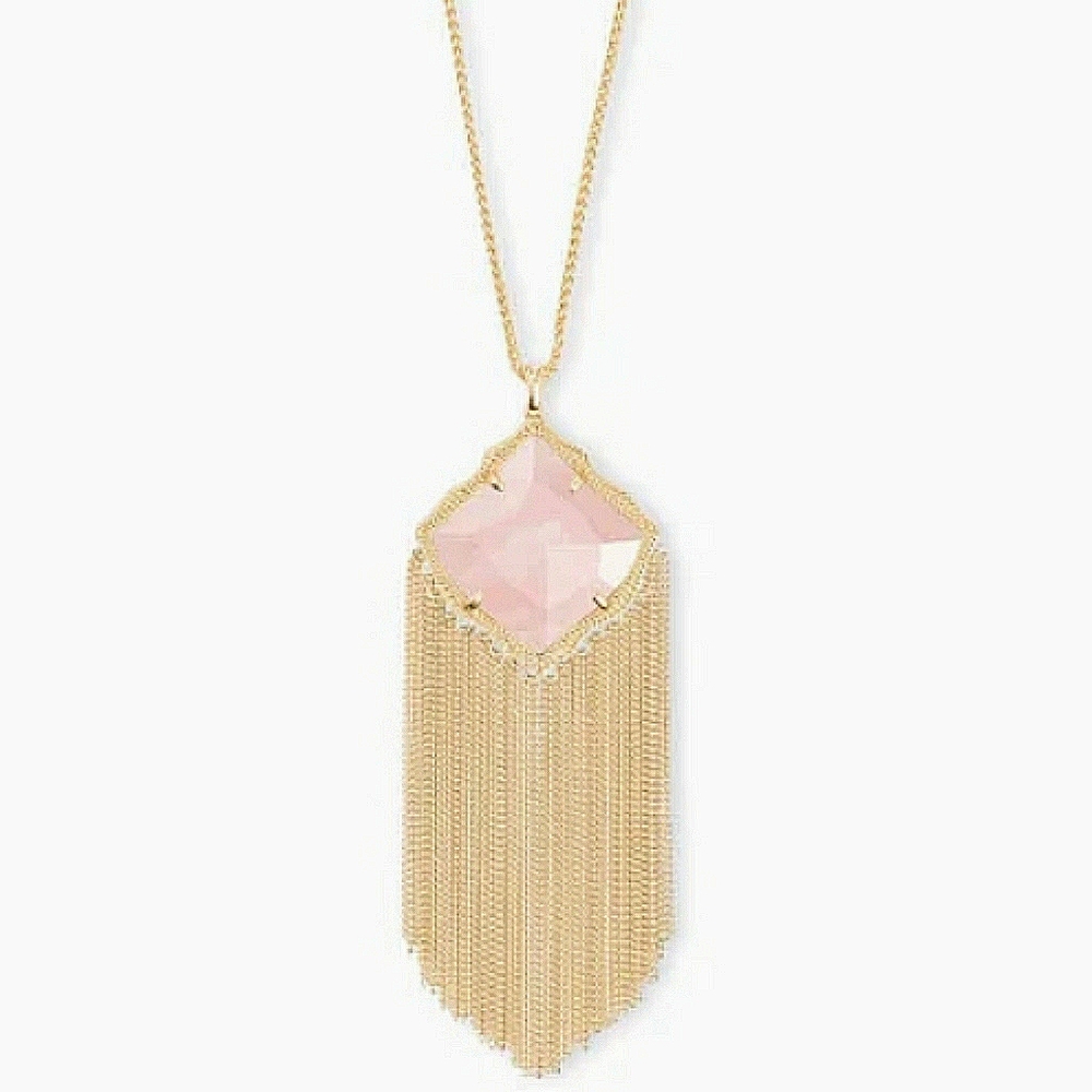 Kendra Scott Kingston Necklace in Rose Quartz